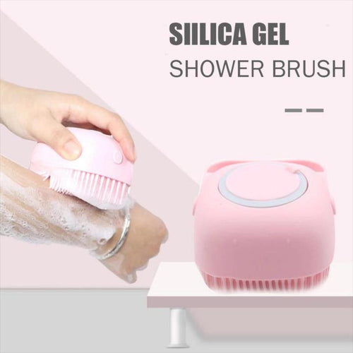 Silicone Bath Body Brush, Exfoliating Body Scrub Brush, Bath Sponge Shower Brush Scrubber with Soap Dispenser, Shower Brush for Baby, Loofah Brush