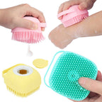 Silicone Bath Body Brush, Exfoliating Body Scrub Brush, Bath Sponge Shower Brush Scrubber with Soap Dispenser, Shower Brush for Baby, Loofah Brush