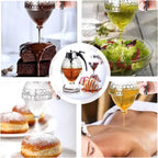 Honey Dispenser with Stand Honey Container, Syrup and Sugar Jar Pot, No Drip Honey Dispenser with High Capacity -1Pc