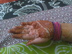 Traditional mehndi hand design